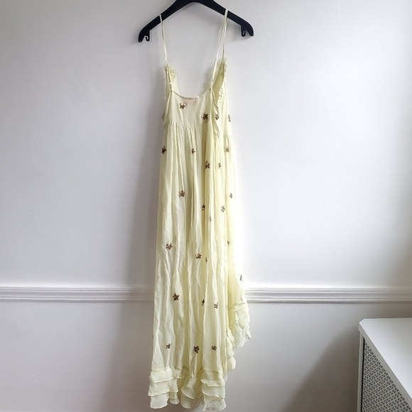 Rococo Sand Astral Gold Star Sleeveless High Low Wrap Dress NWT Size Small - Picture 12 of 17